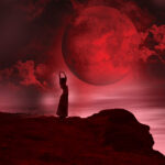 red moon circle